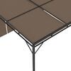 vidaXL Κιόσκι Κήπου Taupe 3 x 3 x 2,25 μ. με Πλαϊνή Κουρτίνα