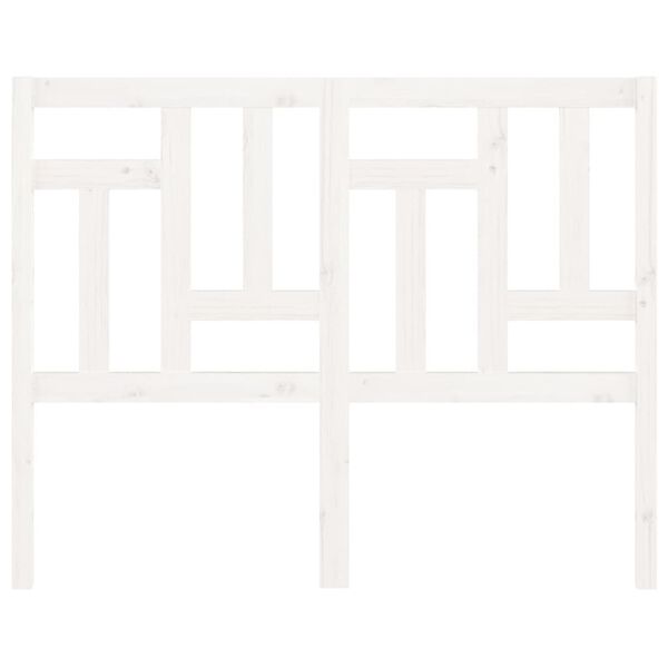 vidaXL Κεφαλάρι Κρεβατιού Λευκό 155,5 x 4 x 100 εκ. Μασίφ Ξύλο Πεύκου