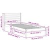 vidaXL Σκελετός Κρεβατιού Καφέ 90 x 220 cm Μασίφ ξύλο πεύκου