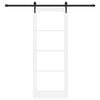 vidaXL Ολισθητή Πόρτα Λευκό 78 x 202 εκ. Ξύλο και μέταλλο