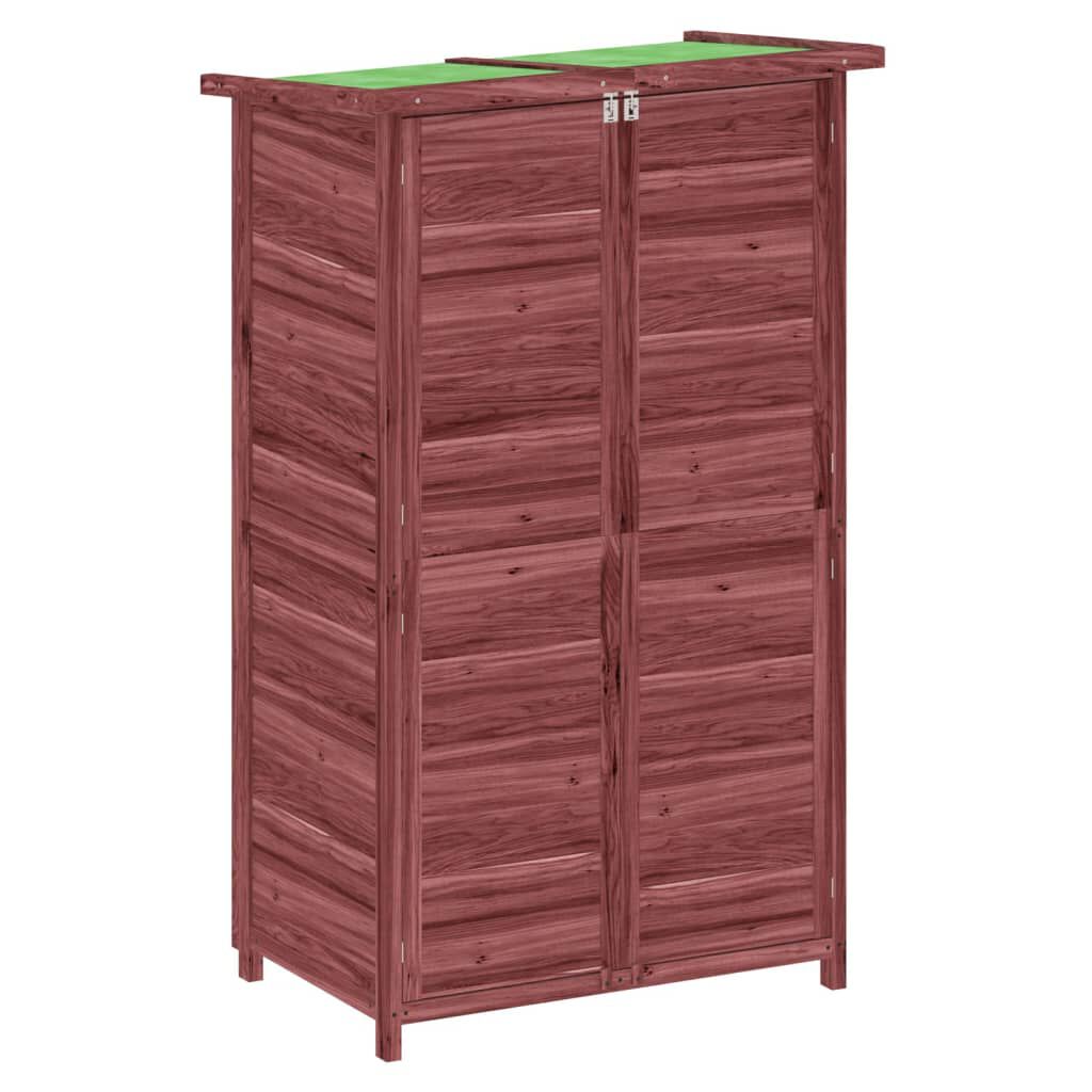 vidaXL Αποθήκη Εργαλείων Κήπου Μόκα 83x57x140 εκ. Μασίφ Ξύλο Πεύκου
