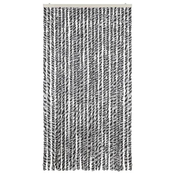 vidaXL Σήτα Εντόμων Γκρι/Μαύρη/Λευκή 100 x 220 εκ. από Σενίλ