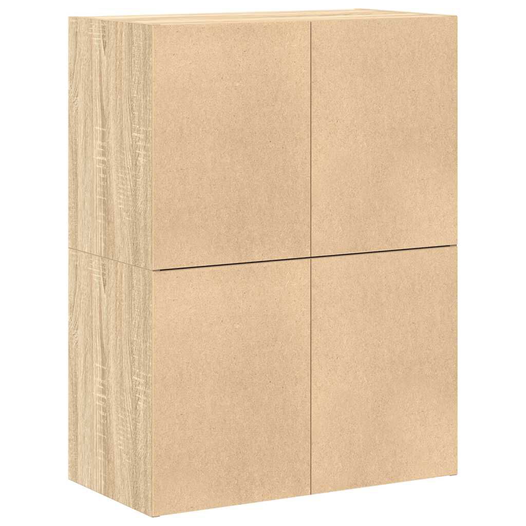 vidaXL Ντουλάπια με 2 συρτάρια 2 τεμ. Sonoma Δρυς 60x31x40 εκ.