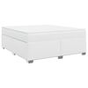 vidaXL Κρεβάτι Boxspring με Στρώμα Λευκό 180x200 εκ. Συνθετικό Δέρμα