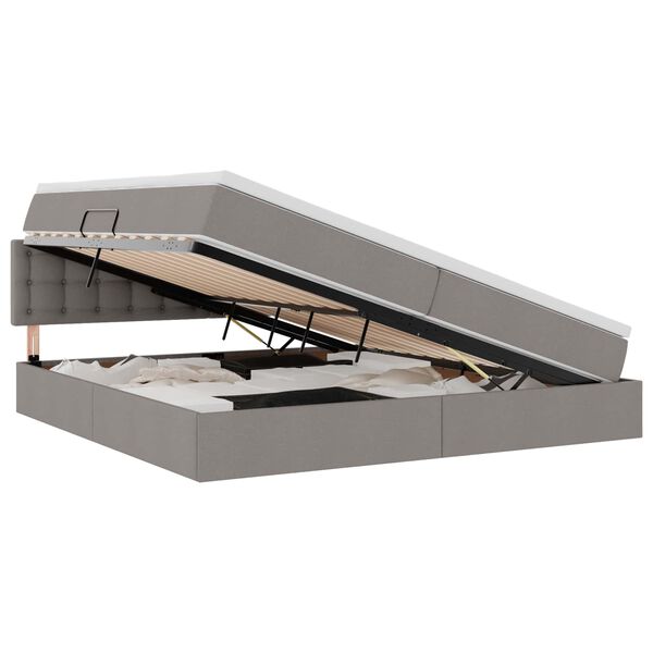 vidaXL &Kappa;&rho;&epsilon;&beta;ά&tau;&iota; &mu;&epsilon; &alpha;&pi;&omicron;&theta;&eta;&kappa;&epsilon;&upsilon;&tau;&iota;&kappa;ό &chi;ώ&rho;&omicron; &kappa;&alpha;&iota; &sigma;&tau;&rho;ώ&mu;&alpha; Taupe 200 x 200 cm