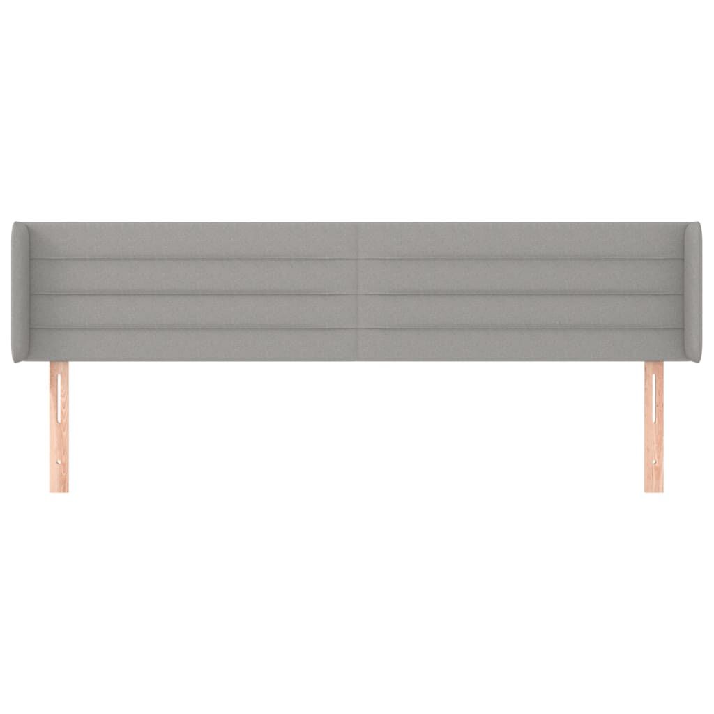 vidaXL Κεφαλάρι με Πτερύγια Ανοιχτό Γκρι 163x16x78/88 εκ. Υφασμάτινο