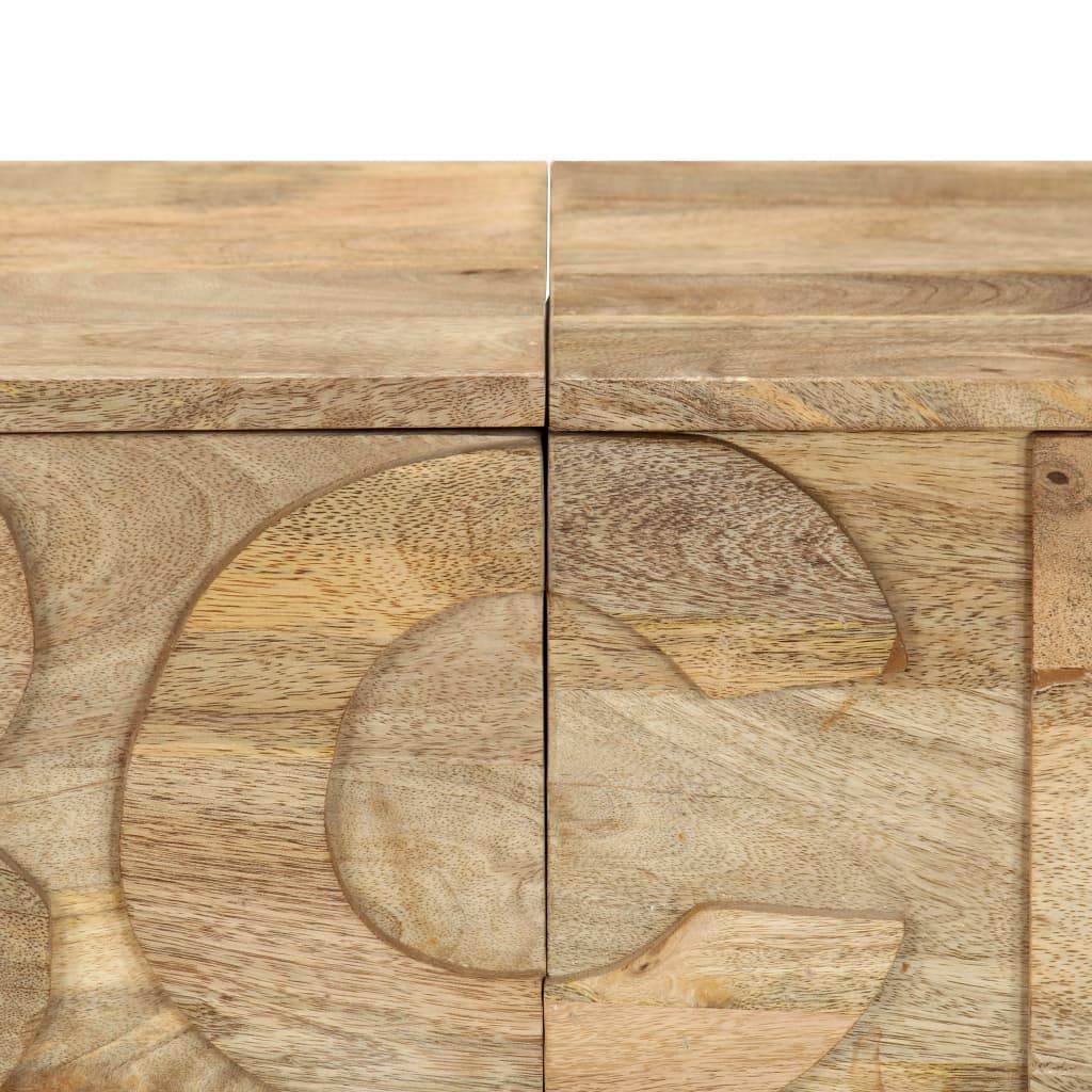 vidaXL Συρταριέρα με Σχέδιο Αλφάβητου 120x35x79 εκ. Μασίφ Ξύλο Μάνγκο