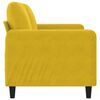 vidaXL Καναπές Διθέσιος Κίτρινος 140 εκ. Βελούδινος