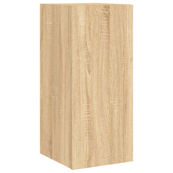 vidaXL Έπιπλο Τοίχου Τηλεόρασης με LED Sonoma Δρυς 30,5x35x70 εκ.