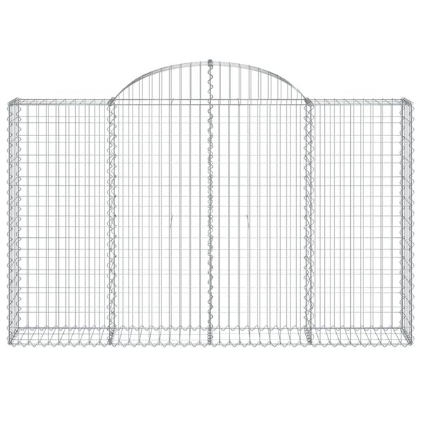 vidaXL Συρματοκιβώτια Τοξωτά 40 τεμ. 200x30x120/140 εκ. Γαλβαν. Ατσάλι