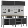 vidaXL &Sigma;&epsilon;&tau; &pi;ά&gamma;&kappa;&omicron;&upsilon; &epsilon;&rho;&gamma;&alpha;&sigma;ί&alpha;&sigmaf; &mu;&epsilon; &sigma;&upsilon;&rho;&tau;ά&rho;&iota; &mu;&epsilon; &rho;ά&phi;&iota; 8 pcs &Mu;&alpha;ύ&rho;&omicron; &kappa;&alpha;&iota; &Gamma;&kappa;&rho;&iota;