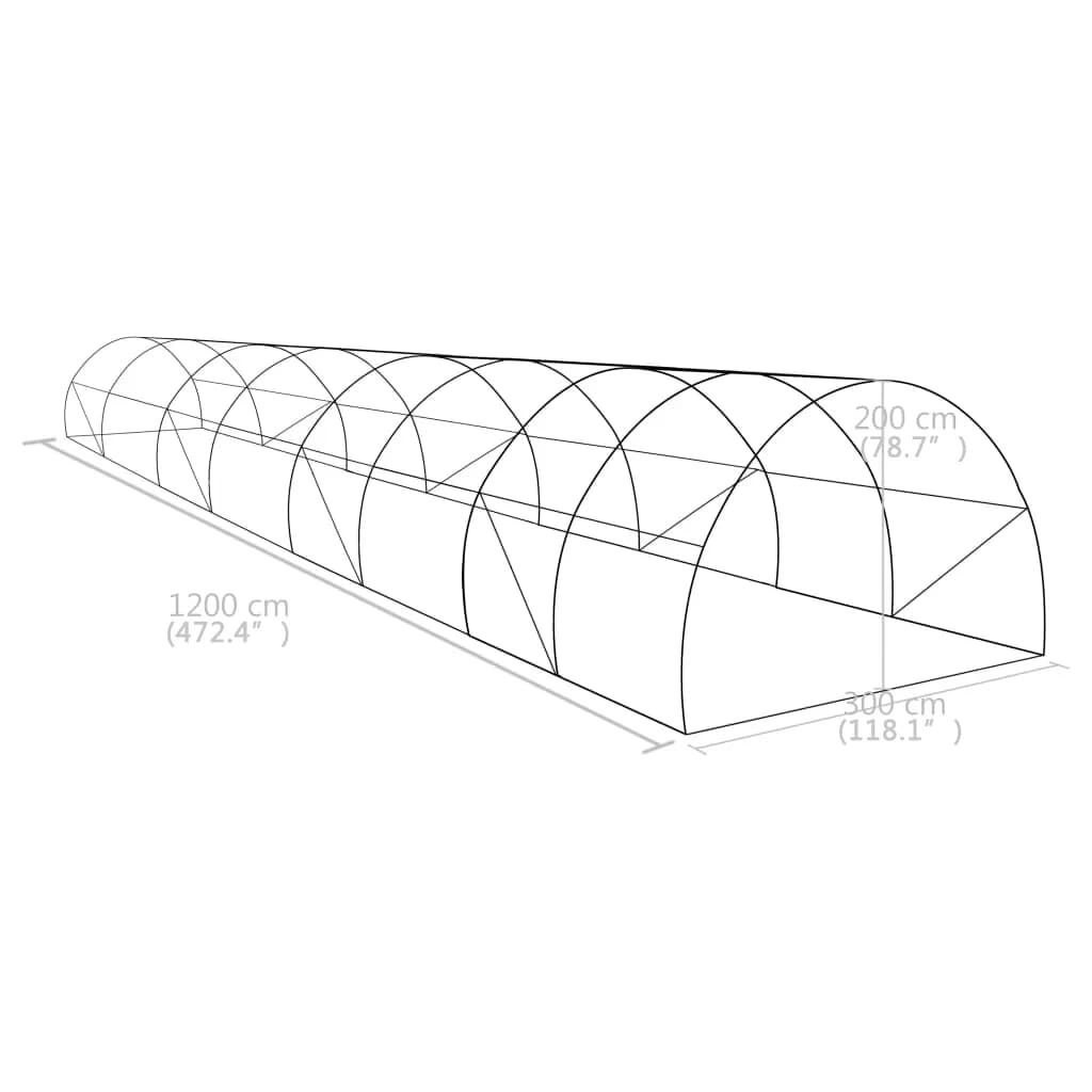 vidaXL Θερμοκήπιο 36 μ² 1200 x 300 x 200 εκ.