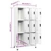vidaXL Φοριαμός Λευκός 90 x 45 x 180 εκ. Ατσάλινος