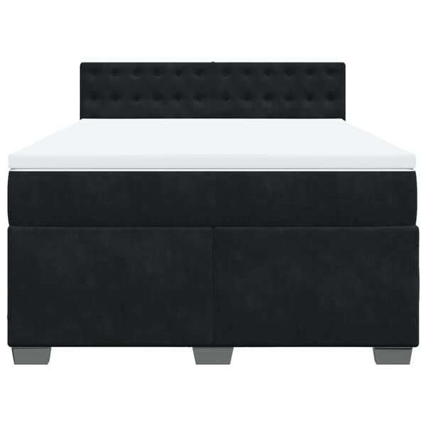 vidaXL &Kappa;&rho;&epsilon;&beta;ά&tau;&iota; Boxspring &mu;&epsilon; &Sigma;&tau;&rho;ώ&mu;&alpha; &Mu;&alpha;ύ&rho;&omicron; 140x200 &epsilon;&kappa;. &Beta;&epsilon;&lambda;&omicron;ύ&delta;&iota;&nu;&omicron;