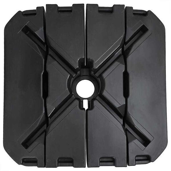 vidaXL Σετ Βάσης Ανεμογεννήτριας 4 pcs Μαύρο 98 x 98 x 13 εκ. Πλαστικό