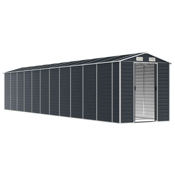 vidaXL Αποθήκη Κήπου Ανθρακί 191x980x198 εκ. Γαλβανισμένο Ατσάλι