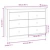 vidaXL Βοηθητικό Ντουλάπι Καφέ Μελί 100x40x72 εκ.από Μασίφ Ξύλο Πεύκου