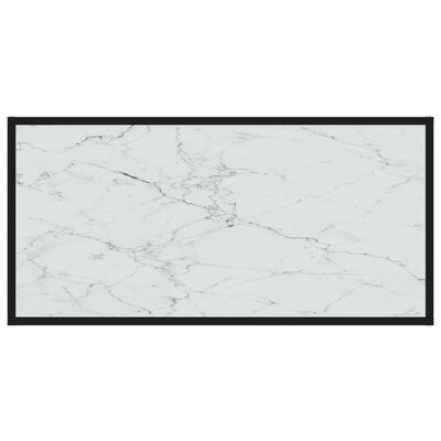 vidaXL Τραπεζάκι Σαλονιού Λευκό 100 x 50 x 35 εκ. από Ψημένο Γυαλί