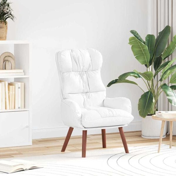 vidaXL Χαλαρωτική Πολυθρόνα Λευκό 69 x 74 x 93 εκ. Τεχνητό δέρμα