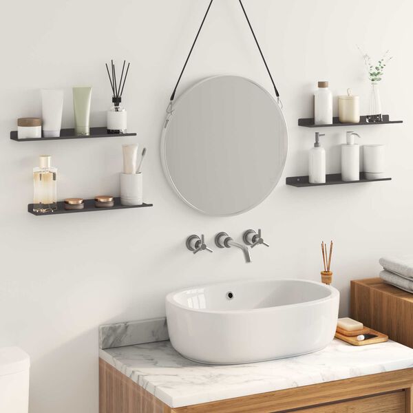 vidaXL &Pi;&lambda;&omega;&tau;ό &rho;ά&phi;&iota; &Epsilon;&pi;&iota;&tau;&omicron;ί&chi;&iota;&omicron; 4 pcs &Mu;&alpha;ύ&rho;&omicron; 40 x 9 x 2,5 &epsilon;&kappa; &Alpha;&tau;&sigma;ά&lambda;&iota;