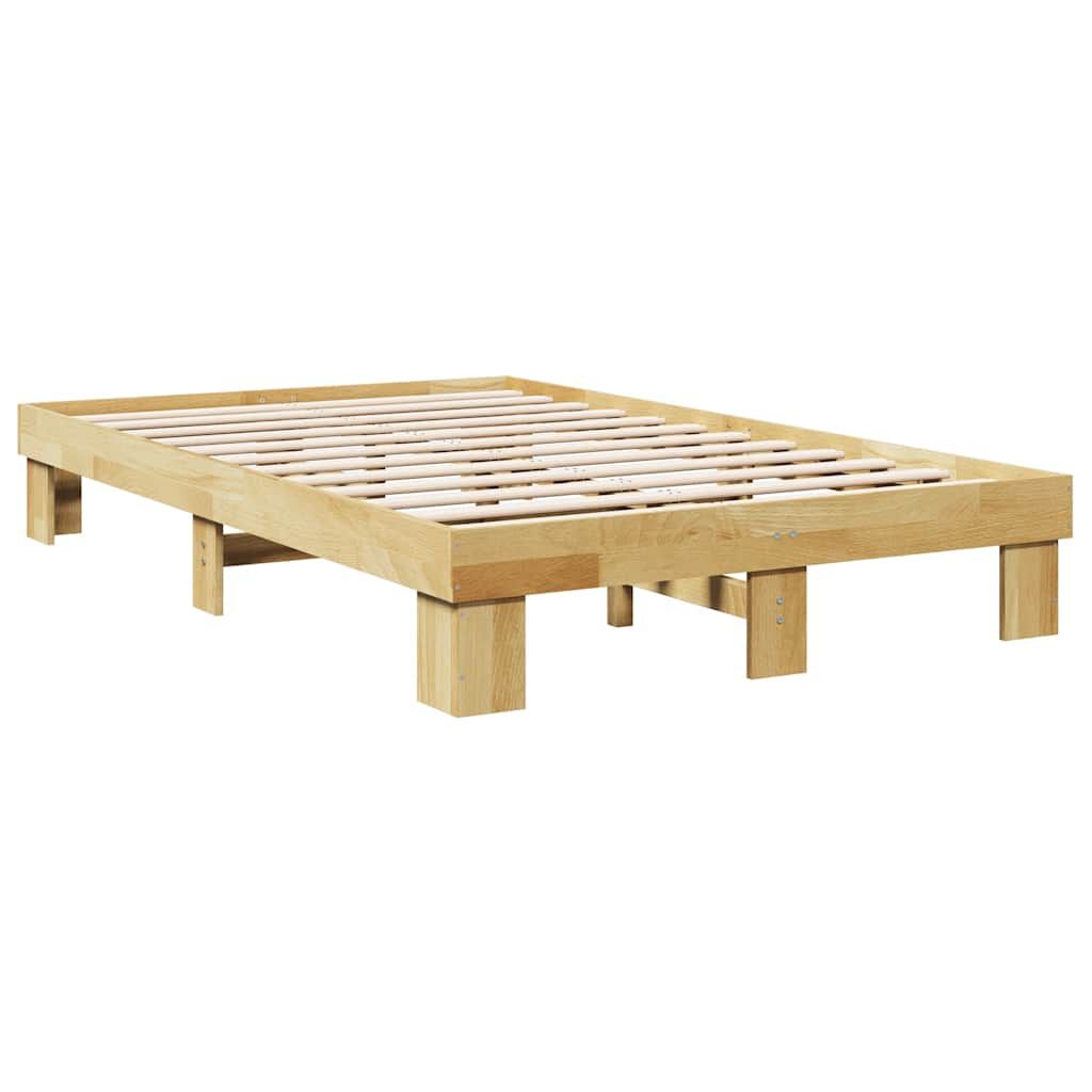 vidaXL Πλαίσιο κρεβατιού χωρίς στρώμα 120x200 cm μασίφ ξύλο δρυς