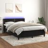 vidaXL &Kappa;&rho;&epsilon;&beta;ά&tau;&iota; Boxspring &mu;&epsilon; &Sigma;&tau;&rho;ώ&mu;&alpha; & LED &Mu;&alpha;ύ&rho;&omicron; 140x190 &epsilon;&kappa;. &Beta;&epsilon;&lambda;&omicron;ύ&delta;&iota;&nu;&omicron;