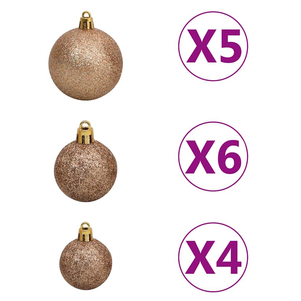 vidaXL Χριστουγ. Δέντρο Έλατο Nordmann LED/Μπάλες Πράσινο 210 εκ.