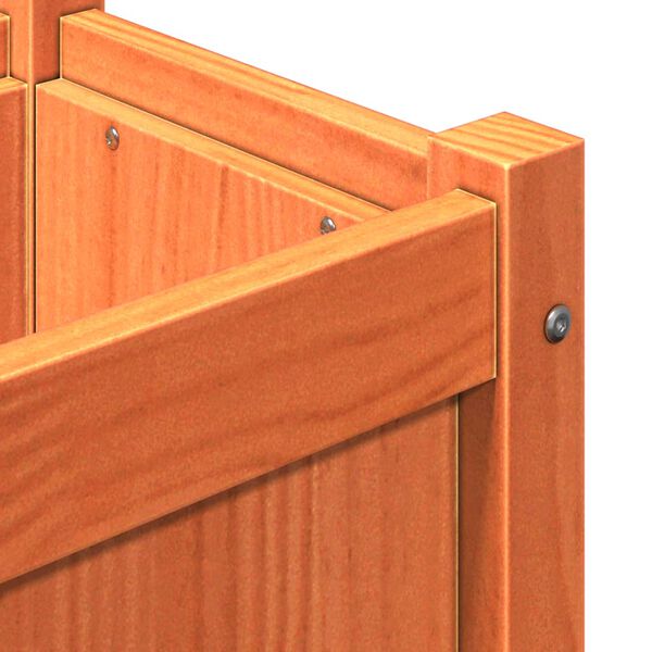 vidaXL Ζαρντινιέρα με Πόδια Καφέ Κεριού 110x31x70εκ. Μασίφ Ξύλο Πεύκου