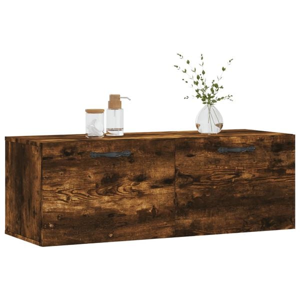 vidaXL Ντουλάπι Τοίχου Καπνιστή δρυς 100x36,5x35εκ. Επεξεργασμένο Ξύλο