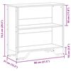 vidaXL Βιβλιοθήκη Καπνιστή Δρυς 80x31x74,5 εκ. από Επεξεργασμένο Ξύλο
