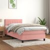 vidaXL &Kappa;&rho;&epsilon;&beta;ά&tau;&iota; Boxspring &mu;&epsilon; &Sigma;&tau;&rho;ώ&mu;&alpha; &Rho;&omicron;&zeta; 90x190 &epsilon;&kappa;. &Beta;&epsilon;&lambda;&omicron;ύ&delta;&iota;&nu;&omicron;