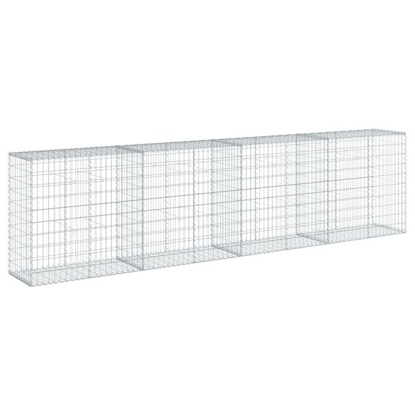 vidaXL Συρματοκιβώτιο με Κάλυμμα 400x50x100εκ. από Γαλβανισμένο Χάλυβα