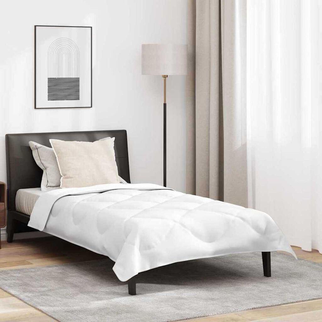 vidaXL Πάπλωμα με μαξιλάρι Λευκό 140 x 220 cm Μικροΐνες