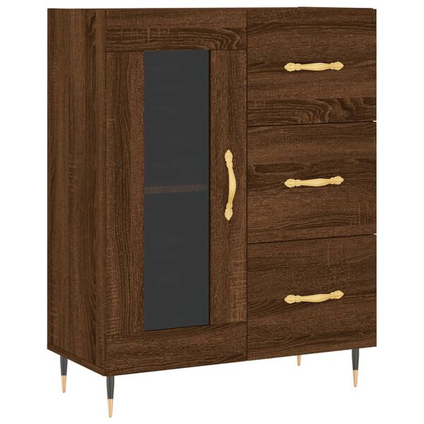vidaXL Ντουλάπι Καφέ Δρυς 69,5 x 34 x 90 εκ. Επεξεργασμένο Ξύλο