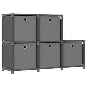 vidaXL &Rho;&alpha;&phi;&iota;έ&rho;&alpha; &mu;&epsilon; 5 &Kappa;ύ&beta;&omicron;&upsilon;&sigmaf; & &Kappa;&omicron;&upsilon;&tau;&iota;ά &Gamma;&kappa;&rho;&iota; 103x30x72,5 &epsilon;&kappa;. &Upsilon;&phi;&alpha;&sigma;&mu;ά&tau;&iota;&nu;&eta;