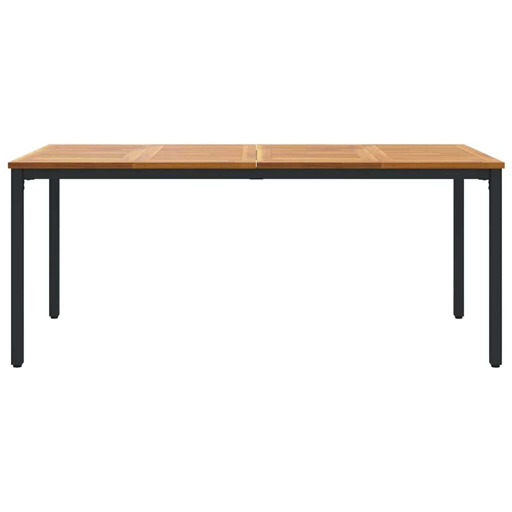 vidaXL Υπαίθρια Τραπέζια Φυσικό και μαύρο 180 x 90 x 75 cm