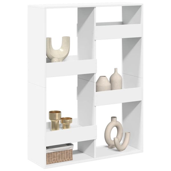 vidaXL Βιβλιοθήκη/Διαχωριστικό Χώρου Λευκό 100x33x135 εκ. Επεξ. Ξύλο