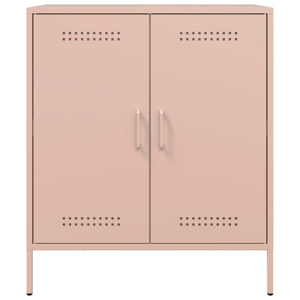 vidaXL Ντουλάπι Ροζ 68x39x79 εκ. από Ατσάλι