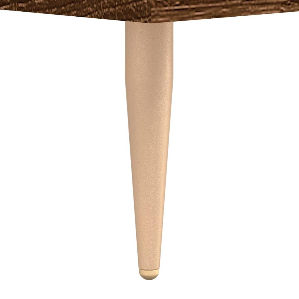 vidaXL Τραπεζάκια Σαλονιού 2 τεμ Brown Oak 50x50x40 εκ Επεξ. Ξύλο