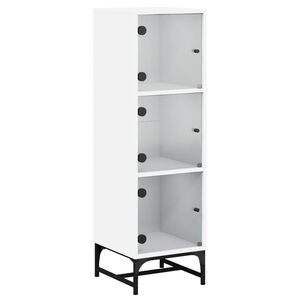 vidaXL &Nu;&tau;&omicron;&upsilon;&lambda;ά&pi;&iota; &Lambda;&epsilon;&upsilon;&kappa;ό 35 x 37 x 120 &epsilon;&kappa;. &mu;&epsilon; &Gamma;&upsilon;ά&lambda;&iota;&nu;&epsilon;&sigmaf; &Pi;ό&rho;&tau;&epsilon;&sigmaf;