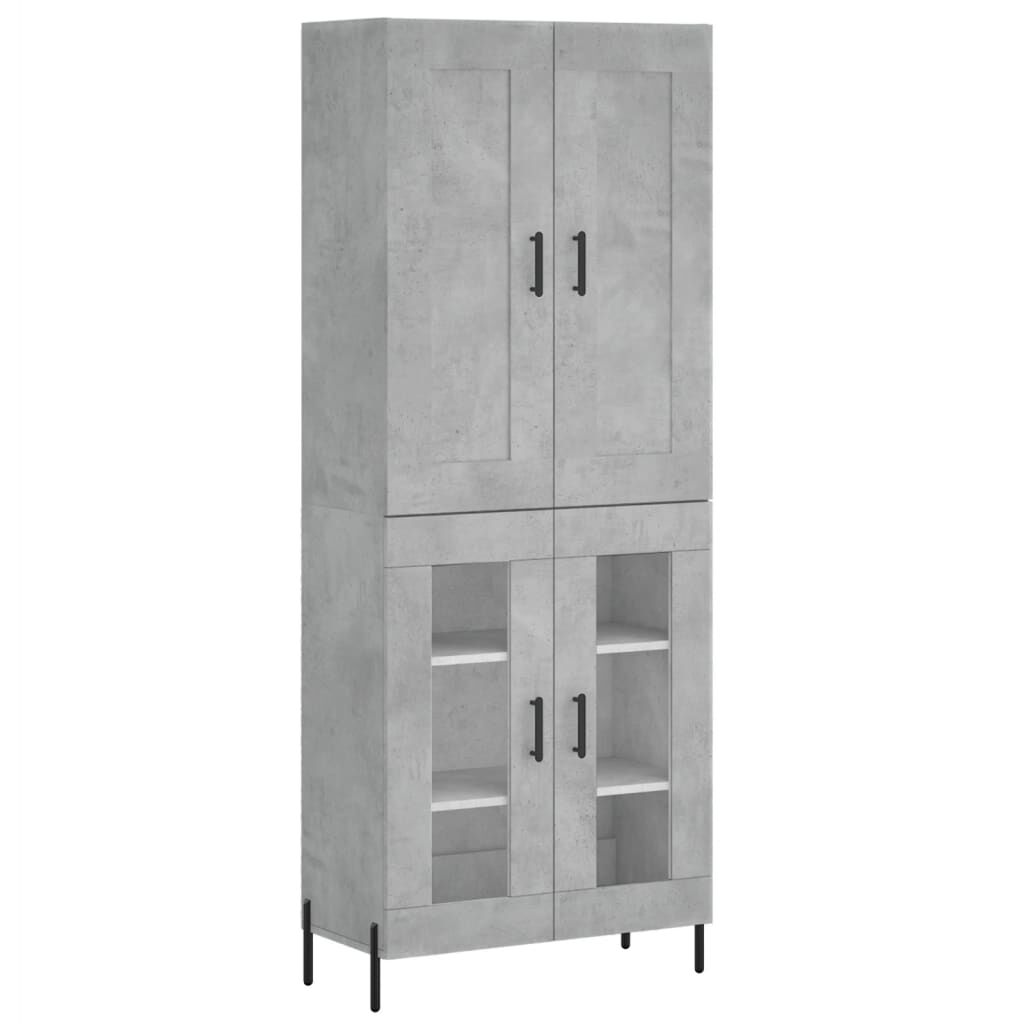vidaXL Ντουλάπι Γκρι Σκυροδέματος 69,5x34x180 εκ. Επεξεργασμένο Ξύλο