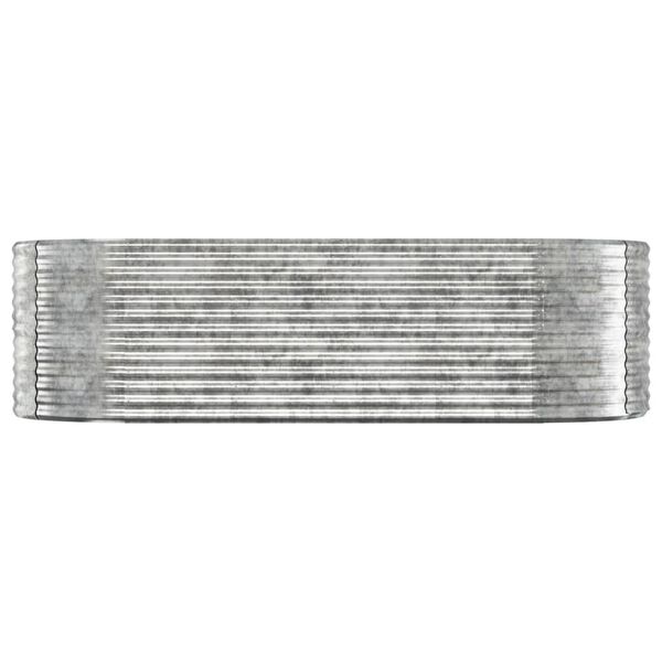 vidaXL Ζαρντινιέρα Ασημί 249x100x68 εκ. Γαλβανισμένος χάλυβας