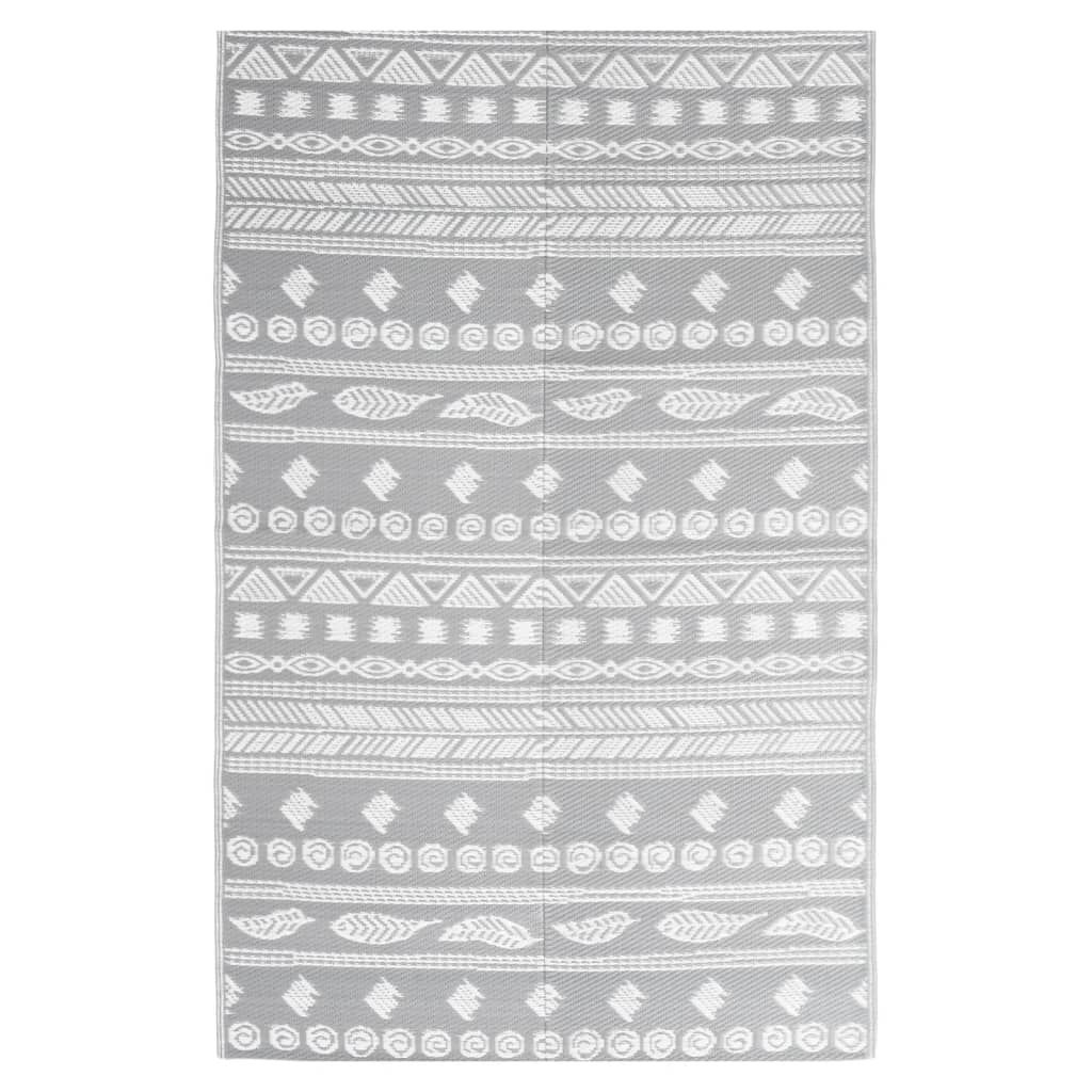 vidaXL Χαλί εξωτερικού χώρου ARAKIL Γκρι 140x200 cm PP