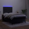 vidaXL &Kappa;&rho;&epsilon;&beta;ά&tau;&iota; Boxspring &mu;&epsilon; &Sigma;&tau;&rho;ώ&mu;&alpha; & LED &Mu;&alpha;ύ&rho;&omicron; 120x190 &epsilon;&kappa;. &Beta;&epsilon;&lambda;&omicron;ύ&delta;&iota;&nu;&omicron;