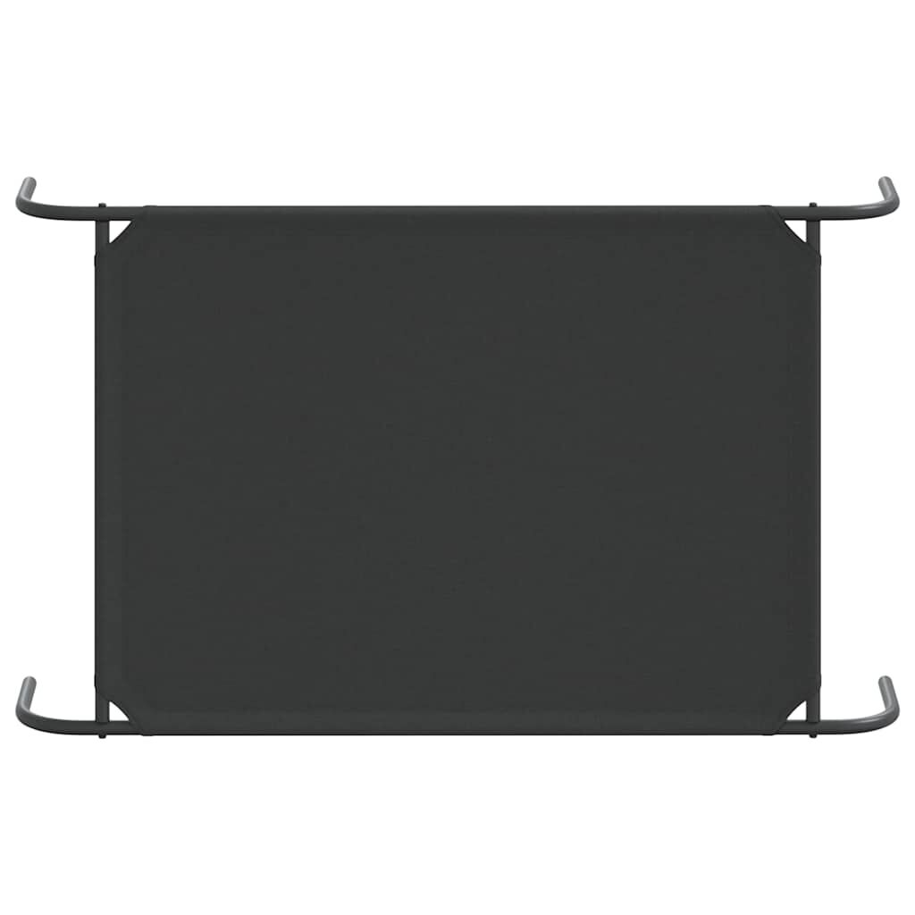vidaXL Ανυψωμένο κρεβάτι σκύλου μαύρο 110x65x20 cm ύφασμα Οξφόρδης