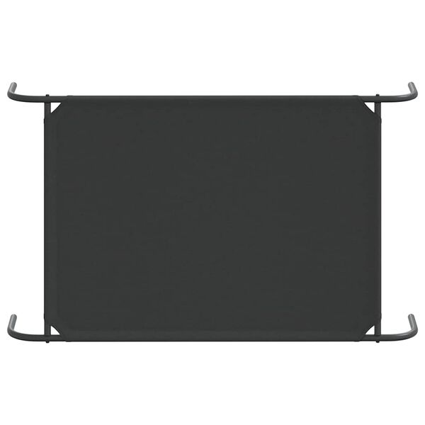 vidaXL Ανυψωμένο κρεβάτι σκύλου μαύρο 110x65x20 cm ύφασμα Οξφόρδης