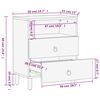 vidaXL Κομοδίνο 50 x 33 x 60 εκ. από Μασίφ Ξύλο Μάνγκο