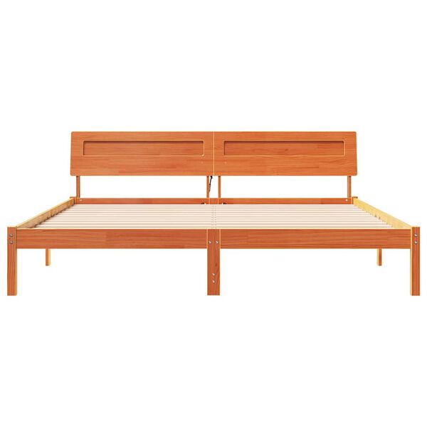 vidaXL Σκελετός Κρεβατιού Καφέ κεριού 180 x 200 cm Μασίφ ξύλο πεύκου