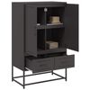 vidaXL Ντουλάπι Μαύρο 68x39x111,5 εκ. από Χάλυβα