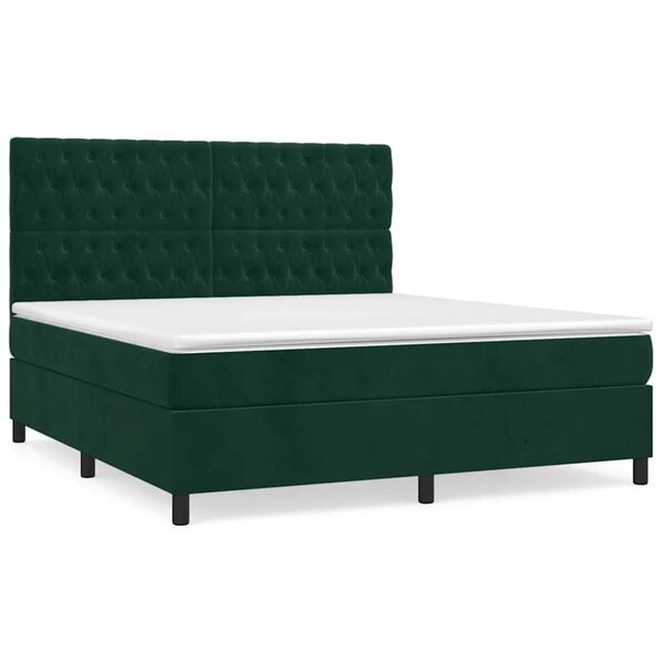 vidaXL &Kappa;&rho;&epsilon;&beta;ά&tau;&iota; Boxspring &mu;&epsilon; &Sigma;&tau;&rho;ώ&mu;&alpha; &Sigma;&kappa;&omicron;ύ&rho;&omicron; &Pi;&rho;ά&sigma;&iota;&nu;&omicron; 180x200&epsilon;&kappa;. &Beta;&epsilon;&lambda;&omicron;ύ&delta;&iota;&nu;&omicron;
